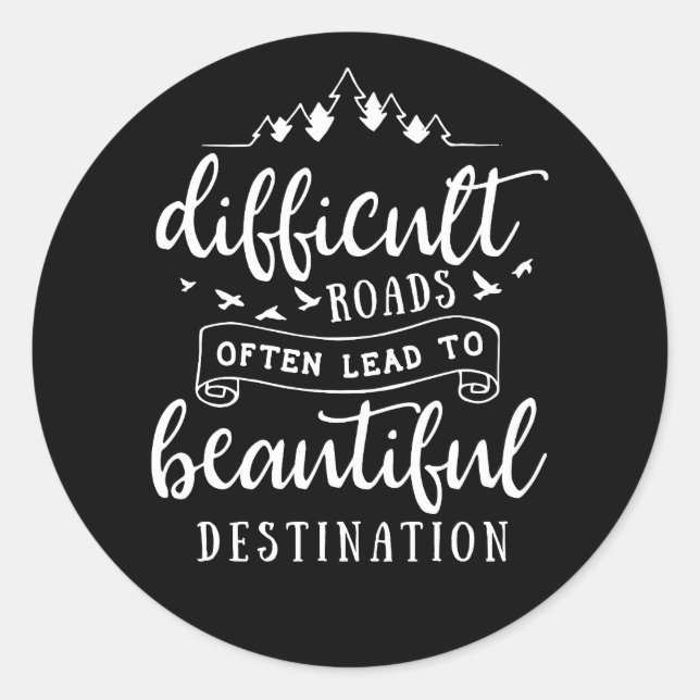 Svåra vägar runt klistermärke (Framsida)