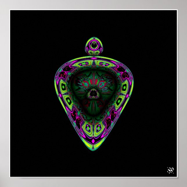 Svarande (abstrakt färglöst mönster - pareidolia) poster (Framsidan)