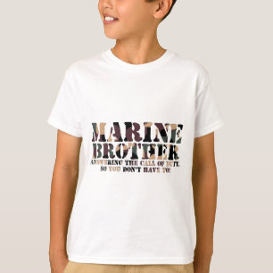 Svarande appell för marin- broder tee shirt