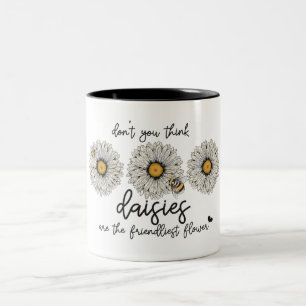 Svarande/publicering av inspirerande positiv Daisy Två-Tonad Mugg
