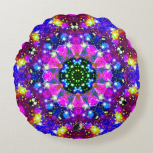 Svarande Stellar Kaleid Round Pillow Rund Kudde