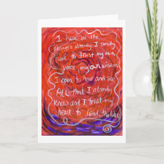 "Svarar" hälsningkortet Kort