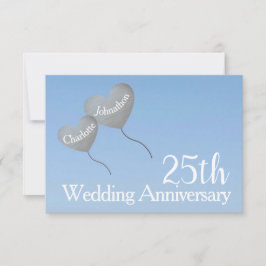 Svarar tack 25-års silverbröllopsdagskort OSA kort