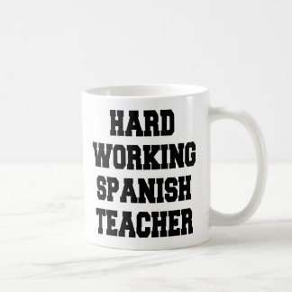 Svårarbetande spansk lärare kaffemugg