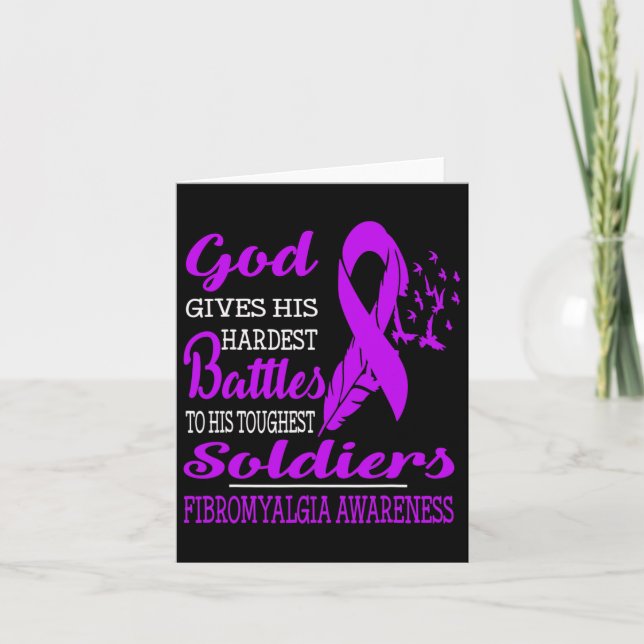 Svårast Soldiers - Fibromyalgia Awareness Kort (Framsida)