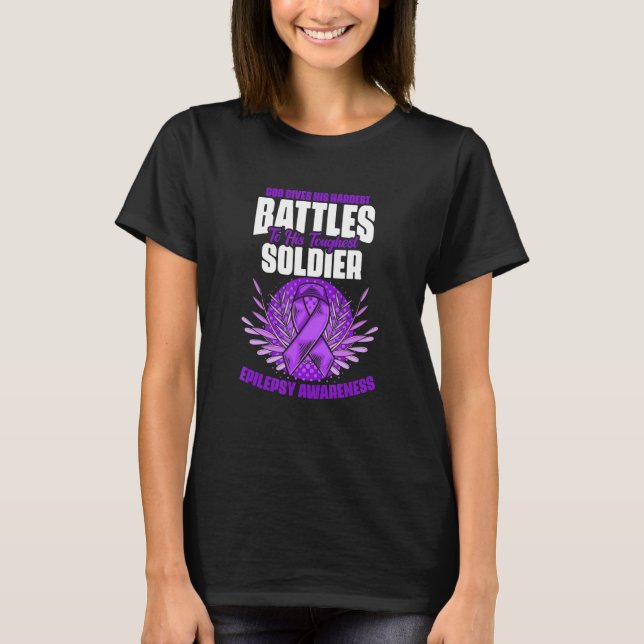 Svårast stöd Epilepsi Survivor Epilepsi T Shirt (Framsida)