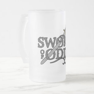 Svärd av den Odin logotypmuggen Frostat Ölglas