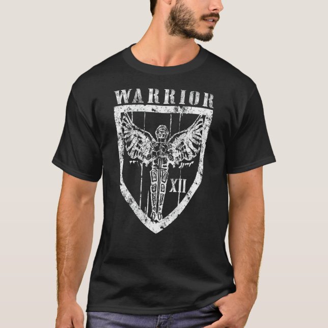 Svärd av saint michael archangel catholique angel t shirt (Framsida)