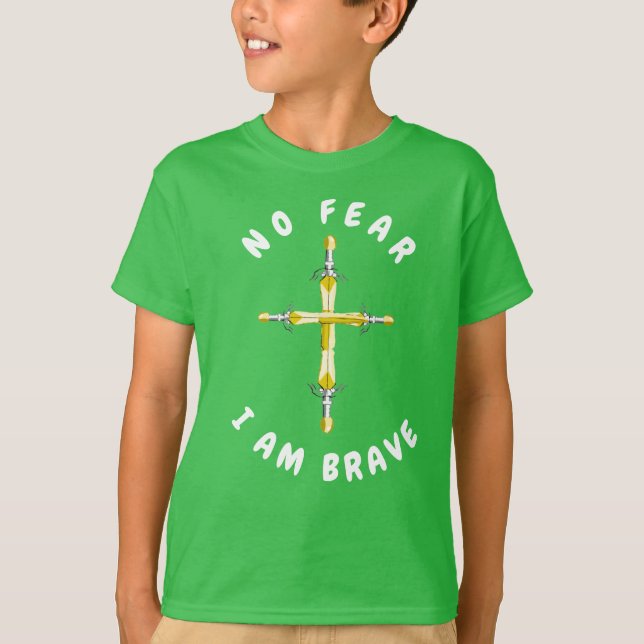 Svärd för barn i gyllene fantasi t shirt (Framsida)