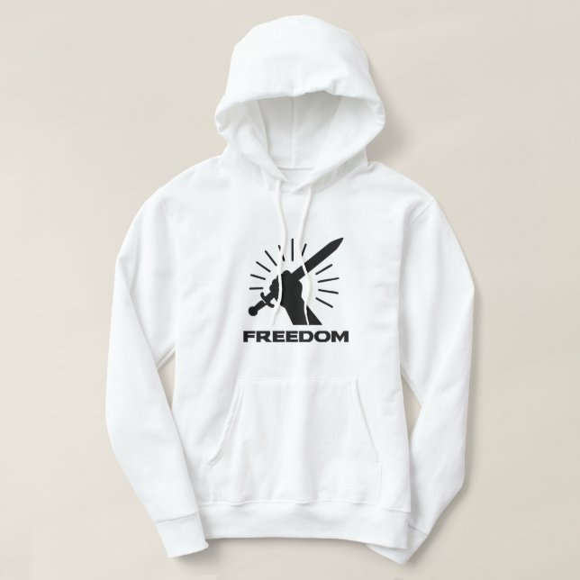 svärd för frihet grafik hoodie (Design framsida)
