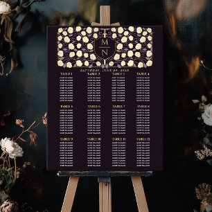 Svärd & Sköld Medeltida Monogram Bordskarta Poster