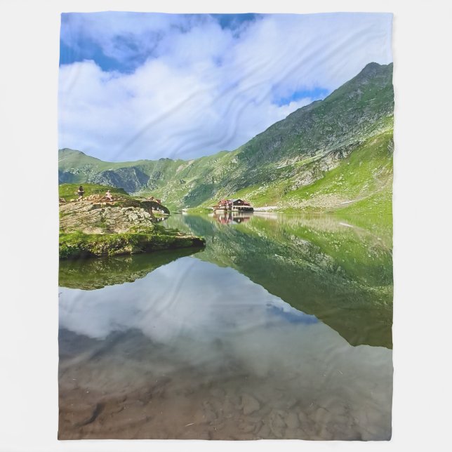 Svårdefinerad Balea-sjön Rumänien – Alpin fotograf Fleecefilt (Framsidan)