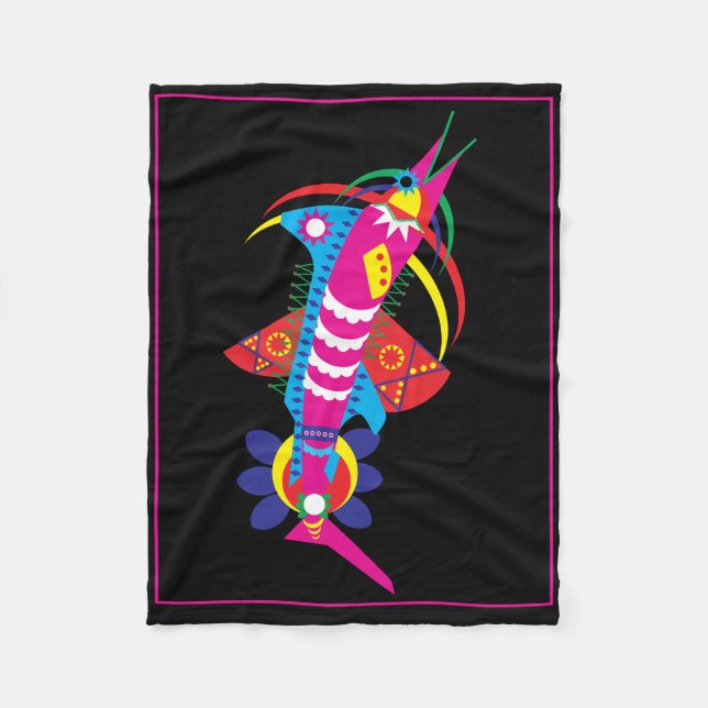 svärdfisk fleecefilt (Framsidan)