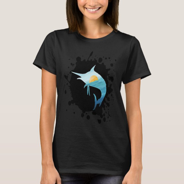 Svärdfisk Marlin Sword Fish Broadbill Xiphias Glad T Shirt (Framsida)
