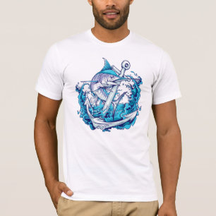 Svärdfisk och ankare T-Shirt