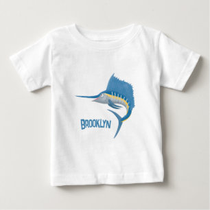 Svärdfisk segelfisk rolig tecknad illustration t shirt