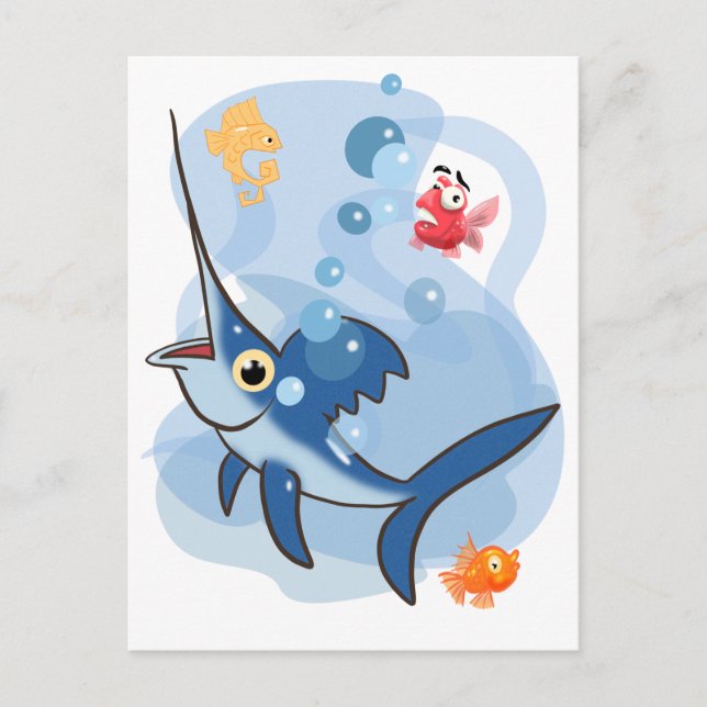 Svärdfisk Vykort (Framsida)