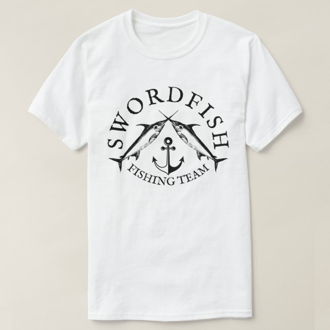 Svärdfiskefiskelag T Shirt (Design framsida)