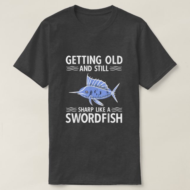 Svärdfiskfiskare Farfar Fishing T Shirt (Design framsida)