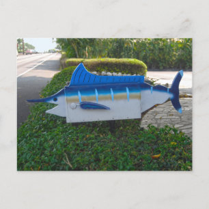 Svärdfiskpostlåda på ön Hawaii Vykort
