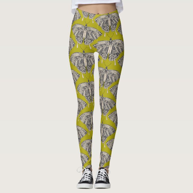 Svärdfjärilsmussla citronbasalt leggings (Framsida)