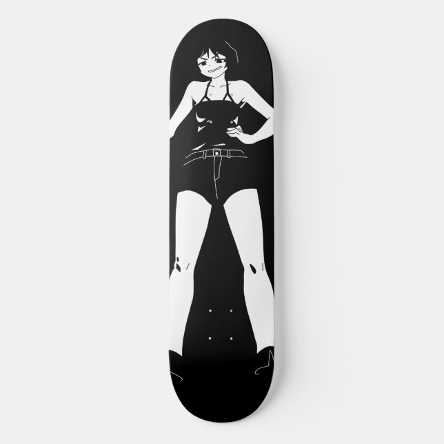 Svärdkvinna Anime Girl Skateboard Deck (Framsida)