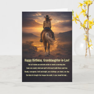 Svärdotter Glad födelsedag Cowgirl Kort
