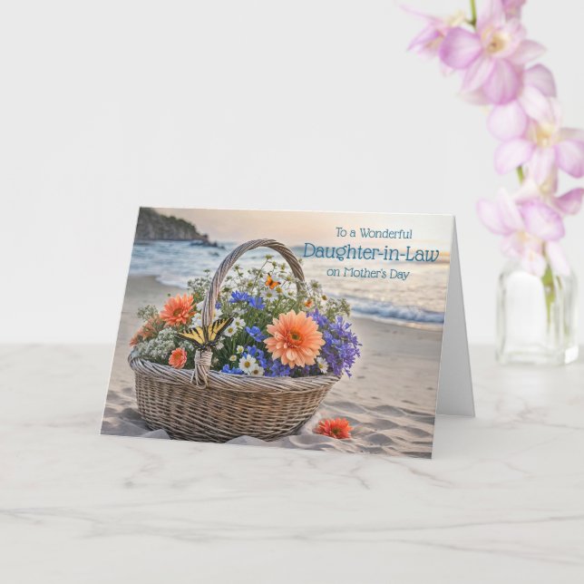 Svärdotter Glad mors dag på stranden Kort (Orkide)