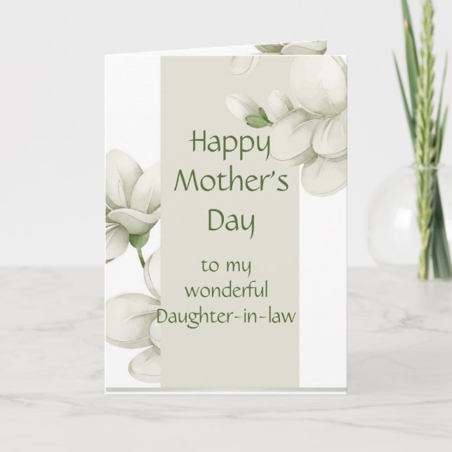 Svärdotter Mors dag Vita blommor Blommig  Helgkort (Framsida)