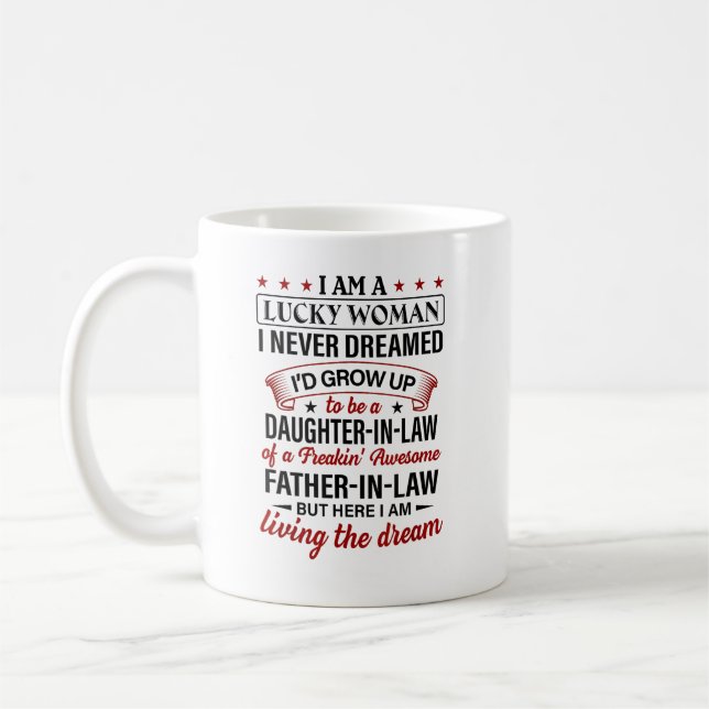 Svärdotter till en fantastisk svärfar kaffemugg (Vänster)