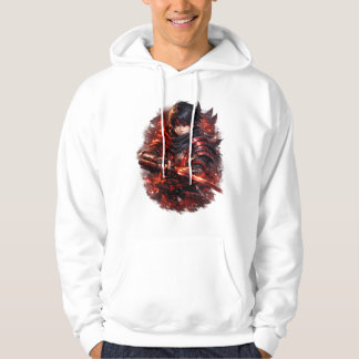 SvärdSamuraj i scharlakansröd färg Hoodie
