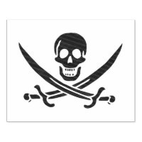 Svardsjälm av obsidian Calico Jacks piratflagga