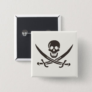 Svardsmanspannkopp Piratflagga för Calico Jack Knapp