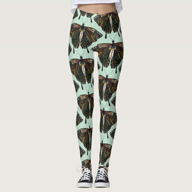 svärdstjärtsmusslemmint leggings (Framsida)