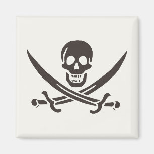 Svardsvärdshuvud av obsidian Piratflagga från Cali Magnet