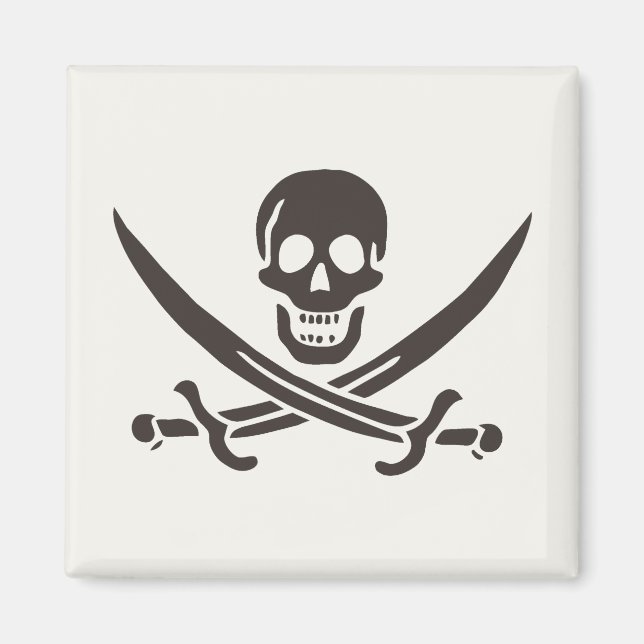 Svardsvärdshuvud av obsidian Piratflagga från Cali Magnet (Framsidan)