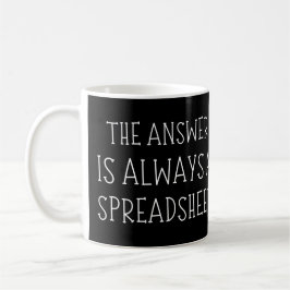 Svaret är alltid ett kalkylblad kaffemugg