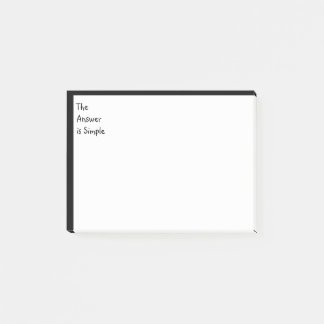 Svaret är en enkel inspiration efter det att den a post-it block