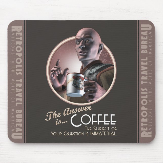 Svaret är kaffemusen vadderar musmatta (Framsidan)