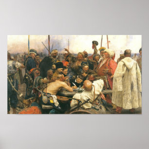 Svaret från Zaporozhian Cossacks ... - Anpassat Poster