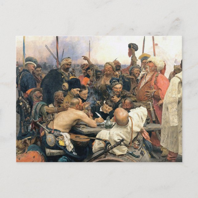 Svaret från Zaporozhian Cossacks Vykort (Framsida)