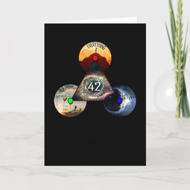 Svaret på allt är 42! kort (Framsida)