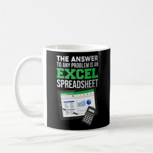 Svaret på eventuella problem är ett Excel-kalkylbl Kaffemugg