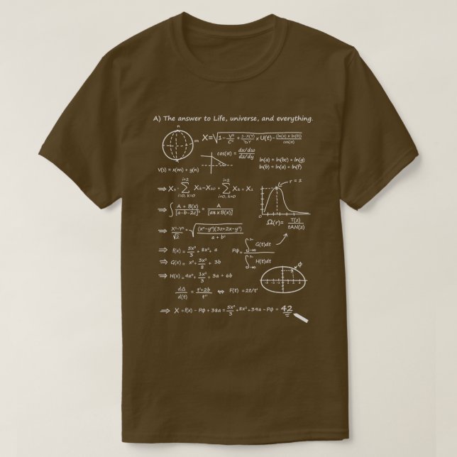 svaret på universums liv och allt 42 t shirt (Design framsida)