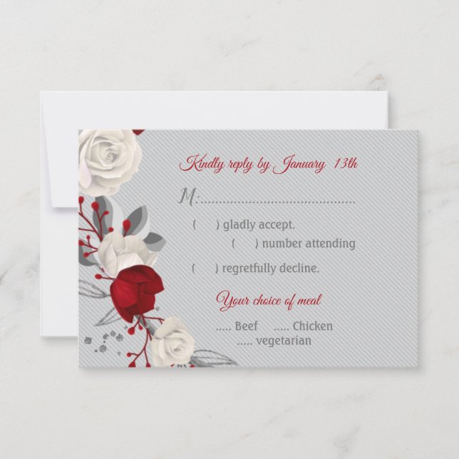 Svaret på valet av rött och vitt blomma i botanisk OSA kort (Framsida)