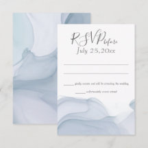 Svaret på vattenfärgen Rörelse Blue Bröllop