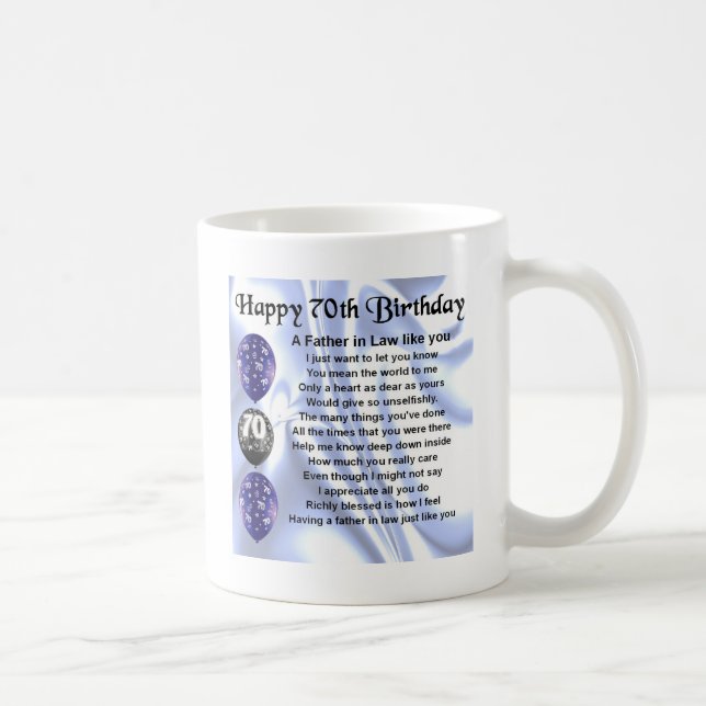 Svärfardikt - 70th födelsedag kaffemugg (Höger)