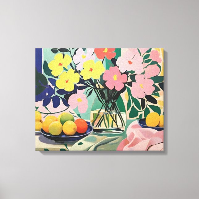 Svårfärgad färgsfärg som inspirerats av Matisse Canvastryck (Framsida)