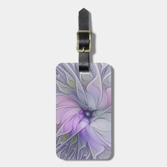 Svårforcerad modern abstrakt fraktal konst blomma bagagebricka (Vertikal Framsida)