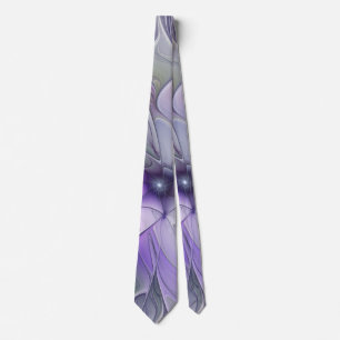 Svårforcerad modern abstrakt fraktal konst blomma slips